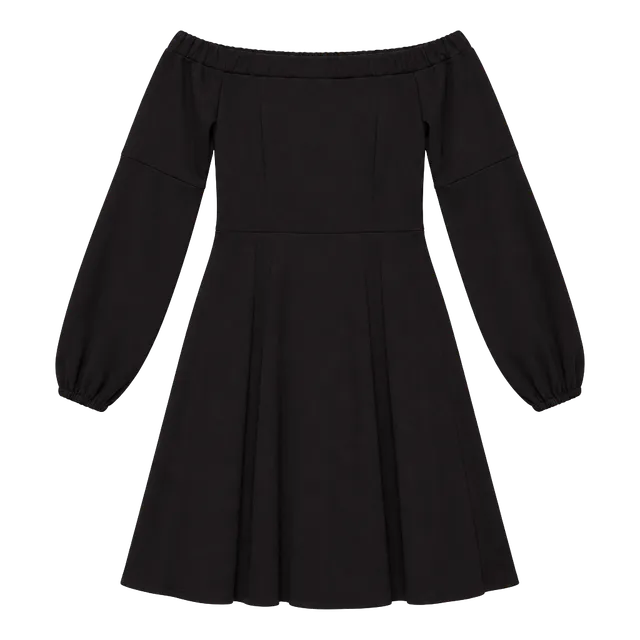 Unbranded Off-The-Shoulder Long Sleeve Dress Size S Black