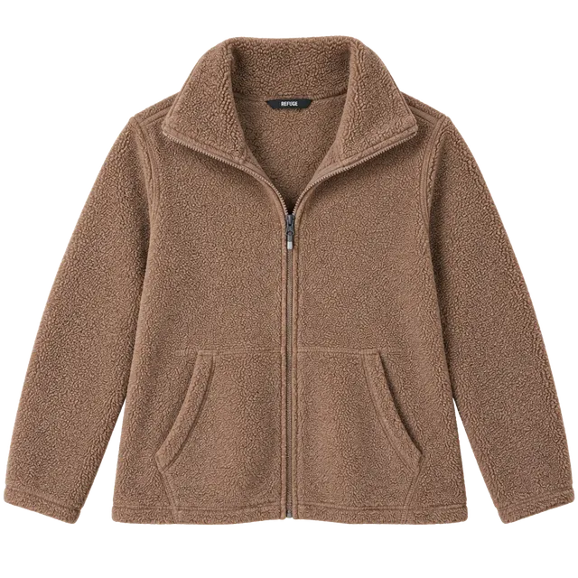 Cozy Fall 🍁 REI Co-op Fleece Jacket Size M Brown Full Zip Sherpa