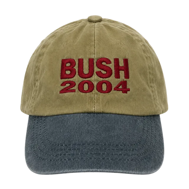 Anvil Bush 2004 Campaign Hat Cap Tan Blue Cotton