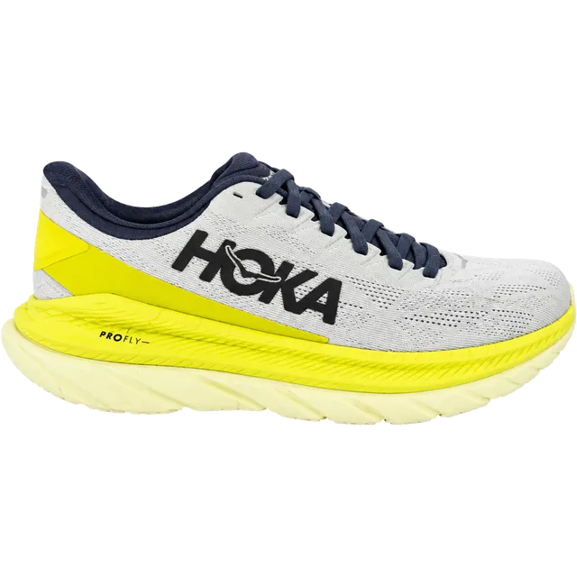 Hoka Mach 4 Running Shoes Grey Yellow 10