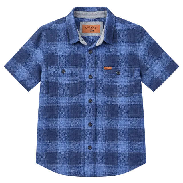 Orvis Plaid Long Sleeve Flannel Shirt Size S Blue