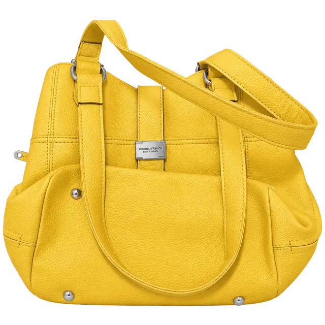 Tignanello Yellow Leather Shoulder Bag Purse Satchel