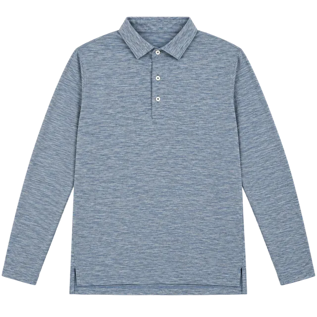 johnnie-O Swing Featherweight Long Sleeve Polo Size M Blue