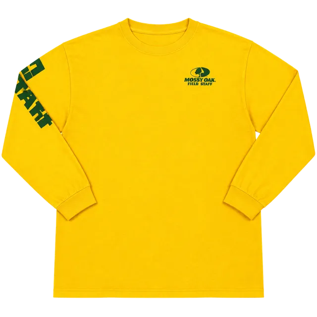 Jerzees Mossy Oak Field Staff Long Sleeve Shirt Size 2XL Yellow