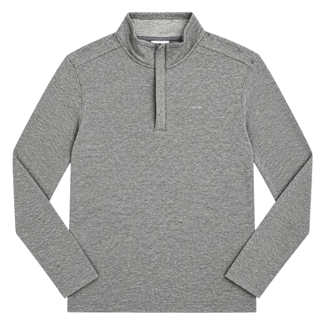 Calvin Klein 1/4 Zip Pullover Size XL Gray Cotton Mock Neck Sweater