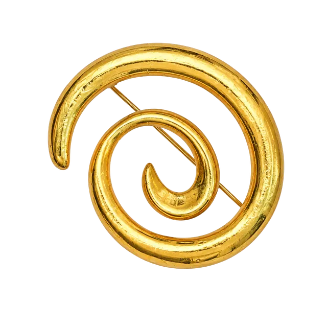Napier Gold Tone Spiral Vintage 1980s Brooch