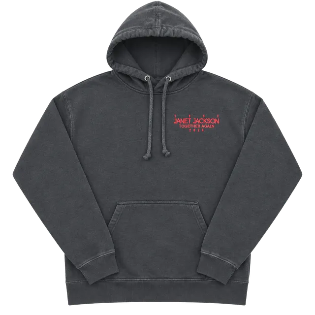 Janet Jackson Together Again Tour 2024 Hoodie Size L Black Concert Merch
