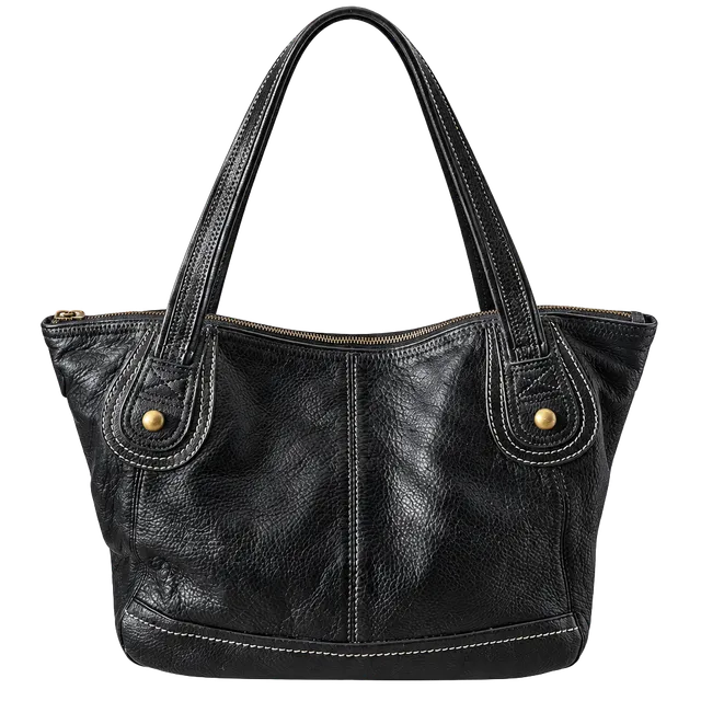 The Sak Black Leather Shoulder Bag Handbag Purse