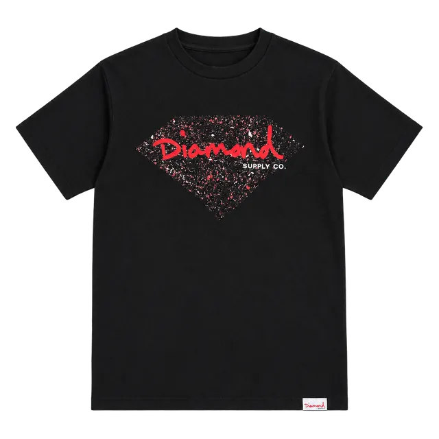 Diamond Supply Co. T-Shirt Size M Black Red Graphic