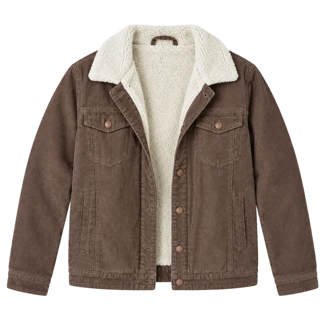 🤎 🍁 Perfect Vintage Corduroy Sherpa Lined Jacket | Brown size M Brooklyn Cloth