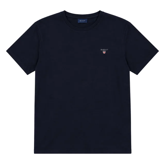 Gant T-Shirt Size XL Navy Blue Crewneck Logo
