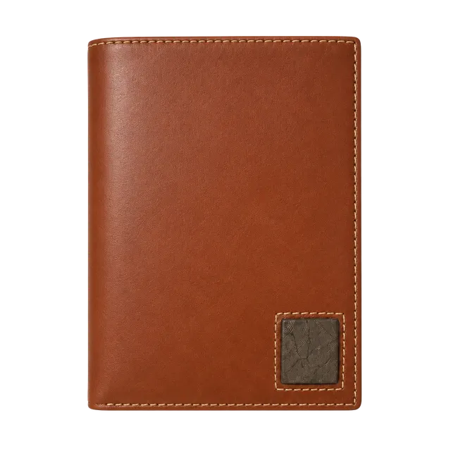 Vintage Leather Passport Wallet Brown Card Holder