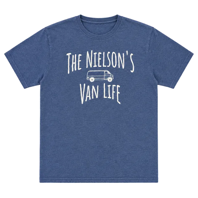 Hanes The Nielson's Van Life T-Shirt Size XL Blue Graphic Tee
