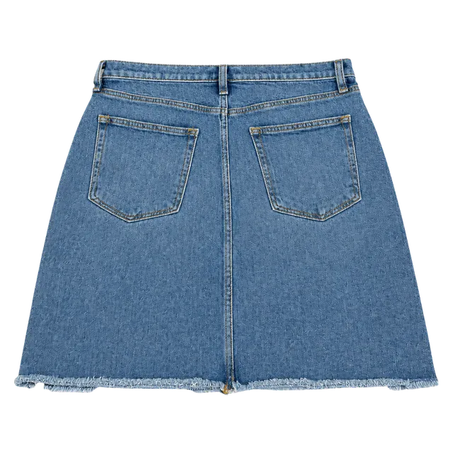 Loft Outlet Denim Skirt Size 6 Blue Raw Hem Jean Mini