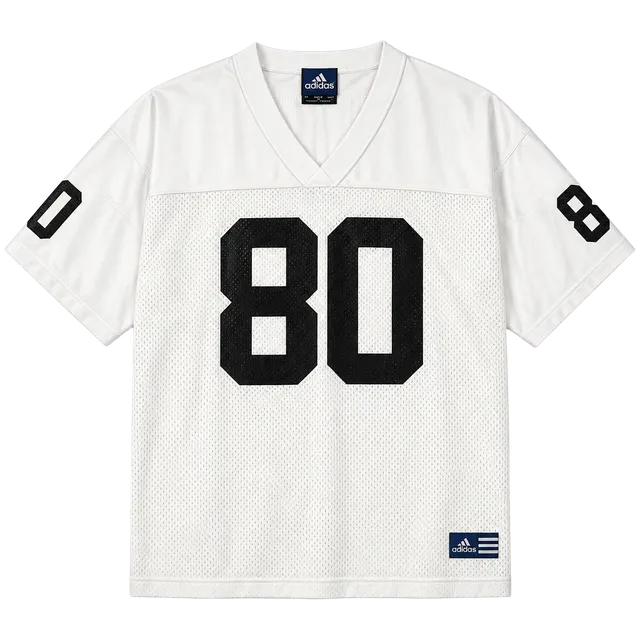 Adidas Football Jersey Size XL White 80 Number