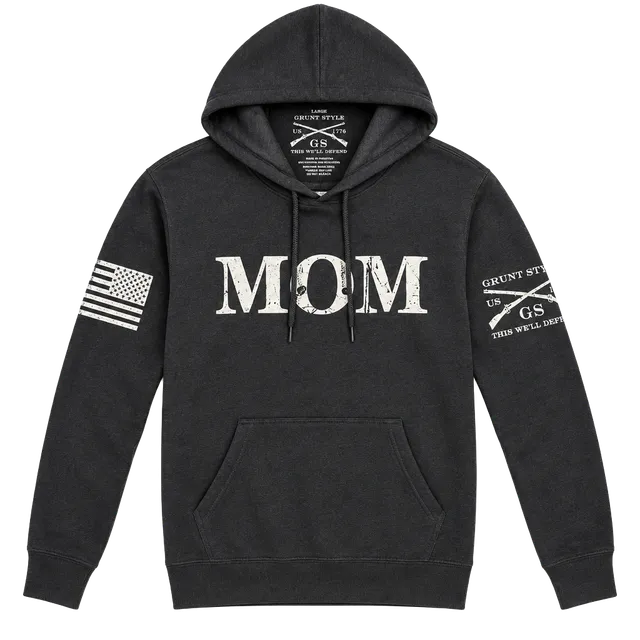 Grunt Style Mom Hoodie Size Large Black