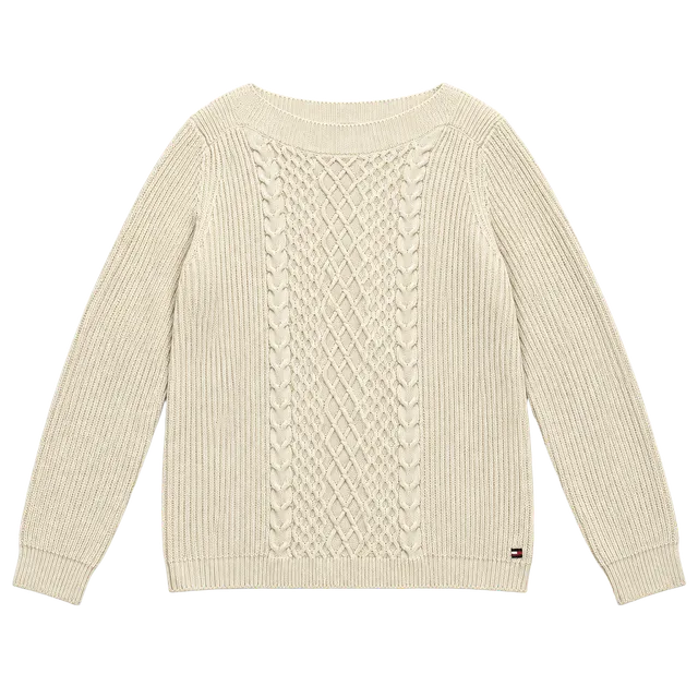Tommy Hilfiger Cable Knit Sweater Size XL White