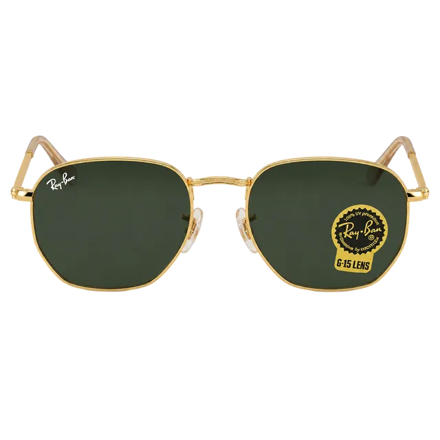 Ray-Ban Hexagonal Sunglasses Size 50 Gold G-15 Lens RB3548
