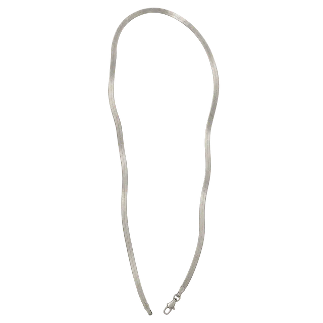  Sterling Silver Herringbone Chain Necklace broken clasp vintage