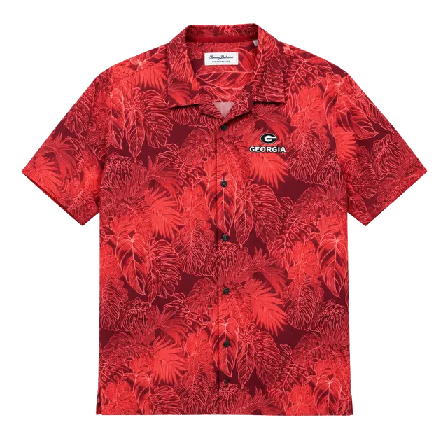 UGA Georgia Bulldogs Tommy Bahamas Hawaiian Shirt Men's 3XL Red