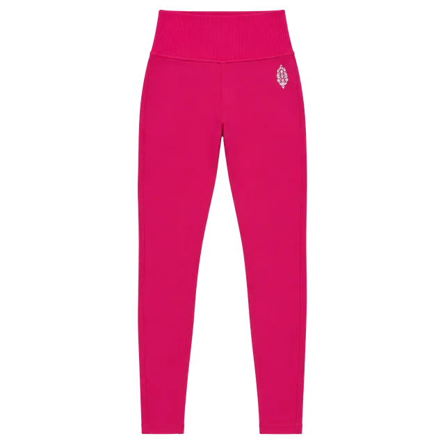 FP Movement Good Karma Leggings Pink Ribbed High Rise