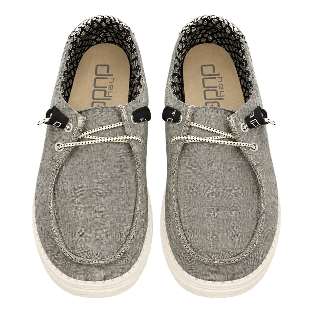 Hey Dude Wendy Chambray Braid Onyx Slip-On Shoes