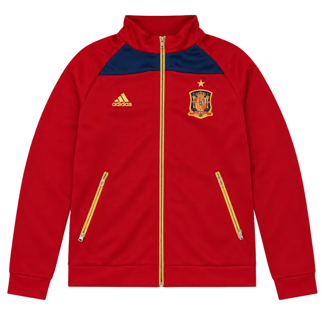 Adidas Spain National Soccer Track Jacket Size S Red Blue