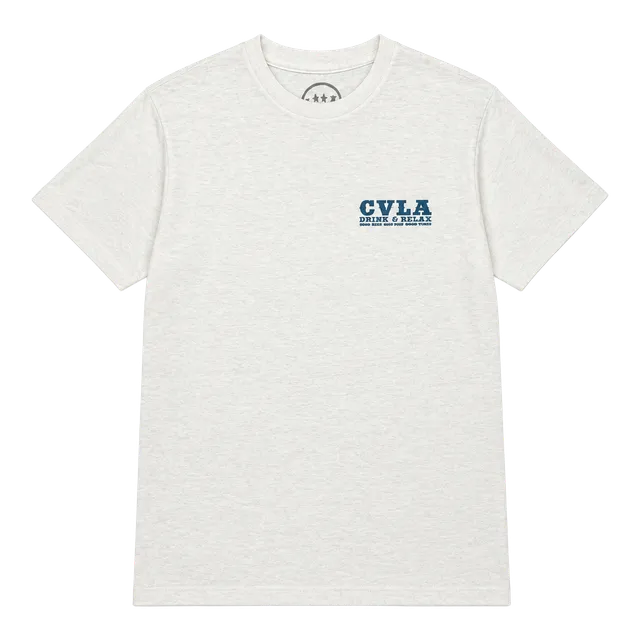 CVLA Drink & Relax T-Shirt Size M White Graphic Short Sleeve Tee