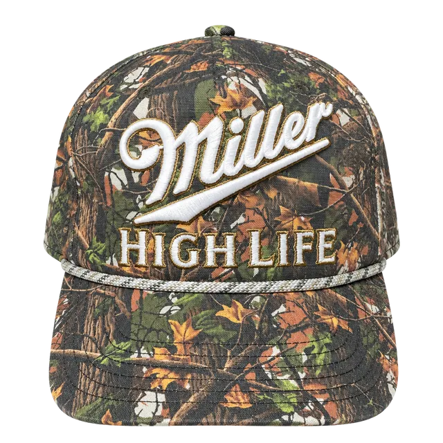 Miller High Life Real Tree Camo Beer Snapback