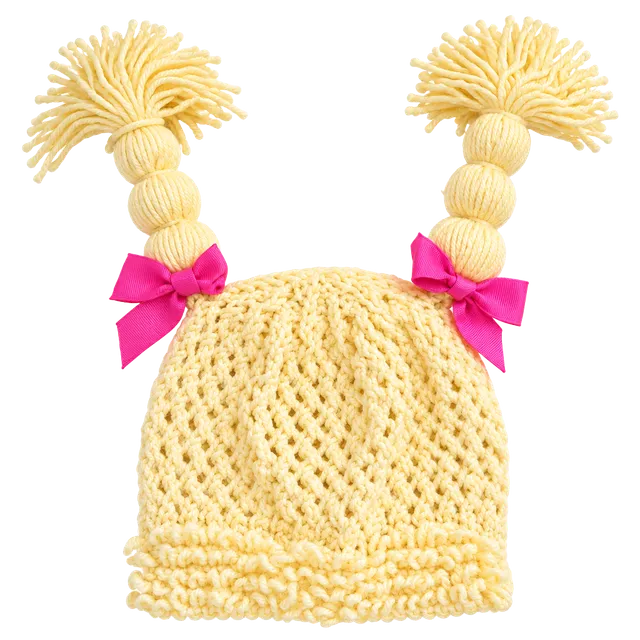 Cabbage Patch Kids Knit Hat w/Braids 