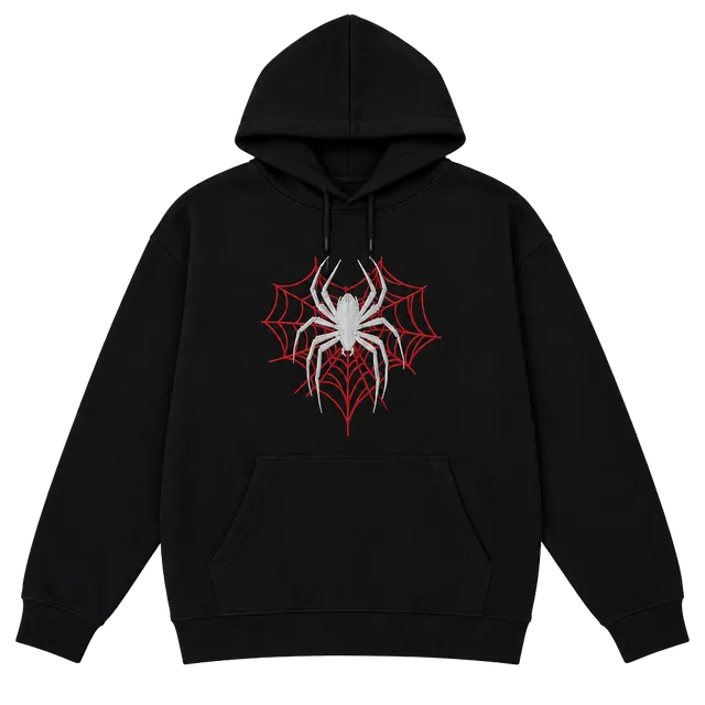 FREELECT FL-H300 Hoodie Size XL Black Spider Web Graphic