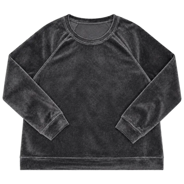 Gloria Vanderbilt Velour Sweatshirt Size L Gray