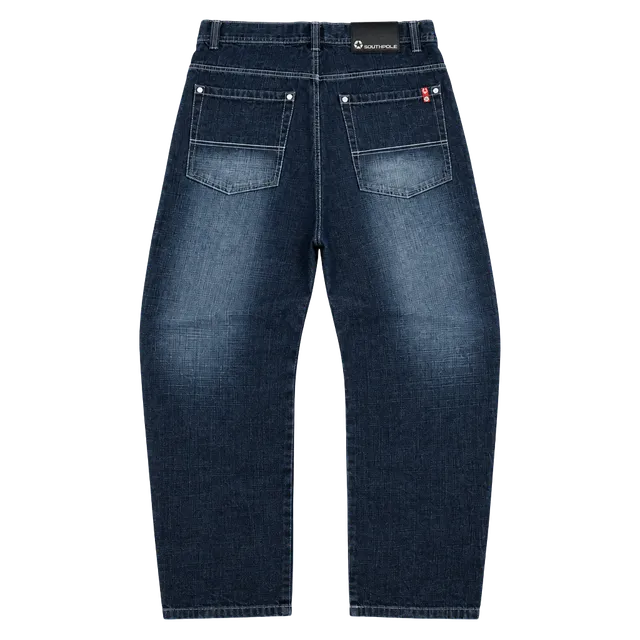 Southpole 3180 Jeans Size 36 Blue Denim Baggy Y2K Red Tab