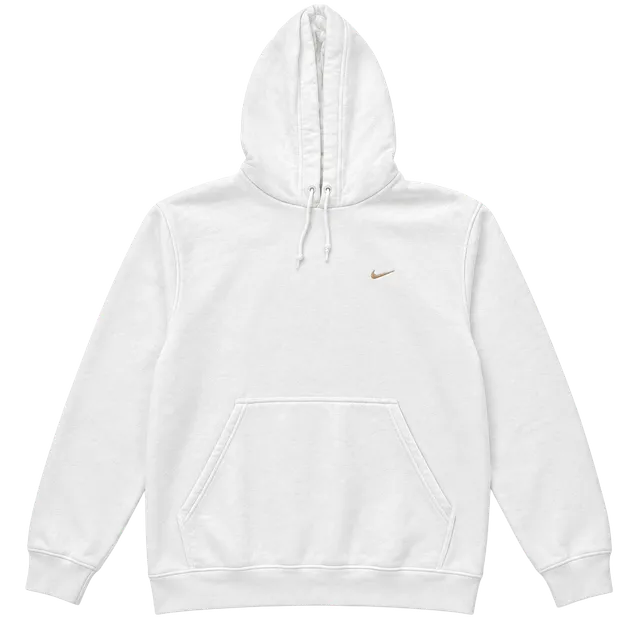 Nike Hoodie Size XL White Gold Embroidered Swoosh Logo