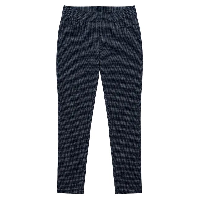 Seven7 Houndstooth Pull-On Pants Size M Black Gray Slim Leg