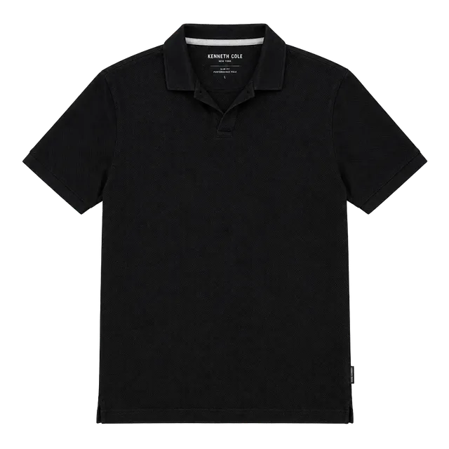 Kenneth Cole New York Polo Shirt Size Large Black 100% Cotton/157