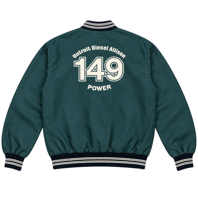 Vintage Detroit Diesel 149 POWER Satin Varsity Jacket - Sz L 