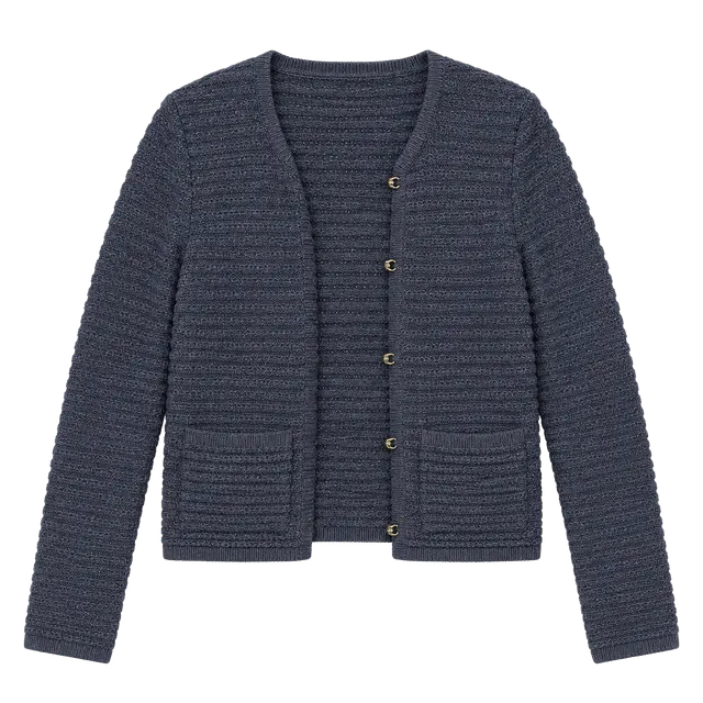 Joie Cardigan Sweater Size S/P Black Ribbed Knit