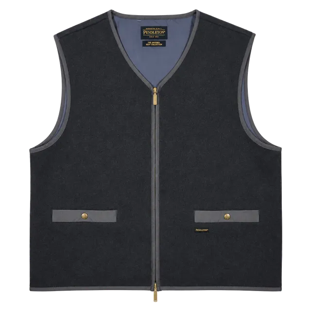 Pendleton The Journey West Collection Vest NWT Size XL Black Full Zip
