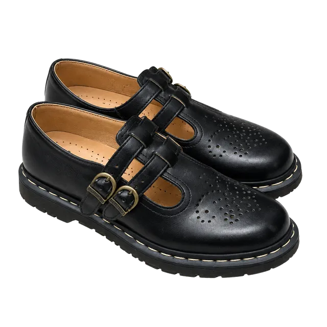 Dr. Martens 8065 Smooth Leather Mary Jane Shoes Black