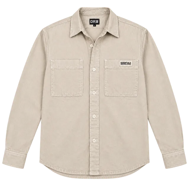 NWT DR Essentials Men’s M Tan Overshirt Workwear Utility Shirt Jacket Shacket