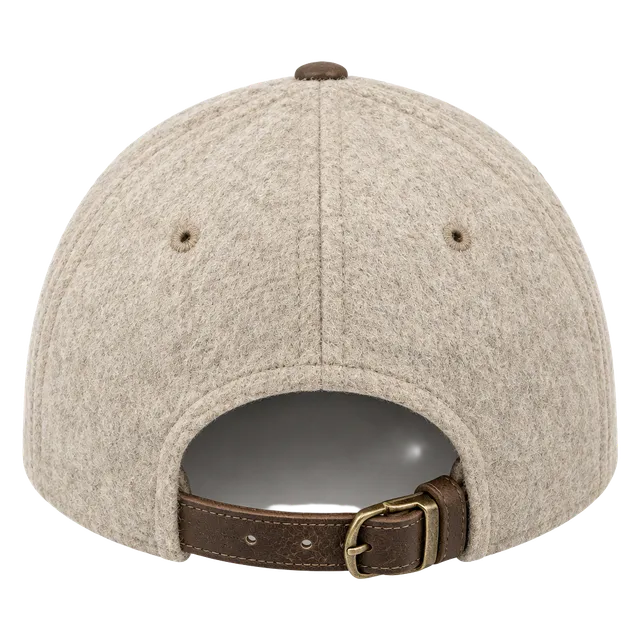 Stetson Felt Ball Cap Brown Leather Strapback Hat