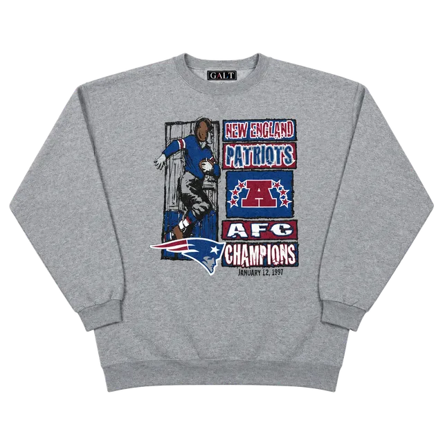 Galt Sand New England Patriots AFC Champions Sweatshirt Size XL Grey 1997