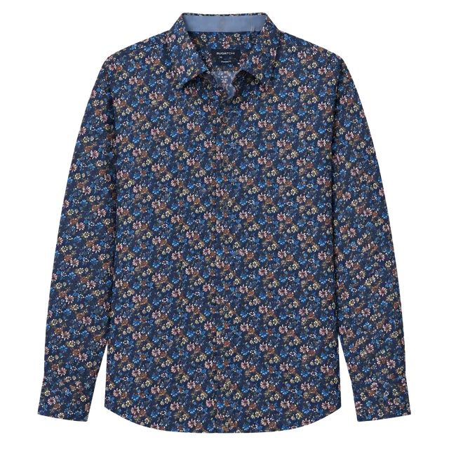 Bugatchi Long Sleeve Floral Button Down Shirt Shaped Fit
