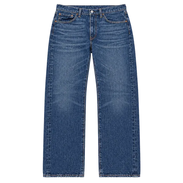 Levi's 505 Regular Fit Jeans W33 L30 Blue Distressed Denim