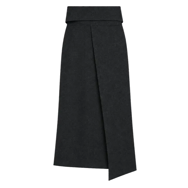 a new day Black Midi Wrap Skirt M