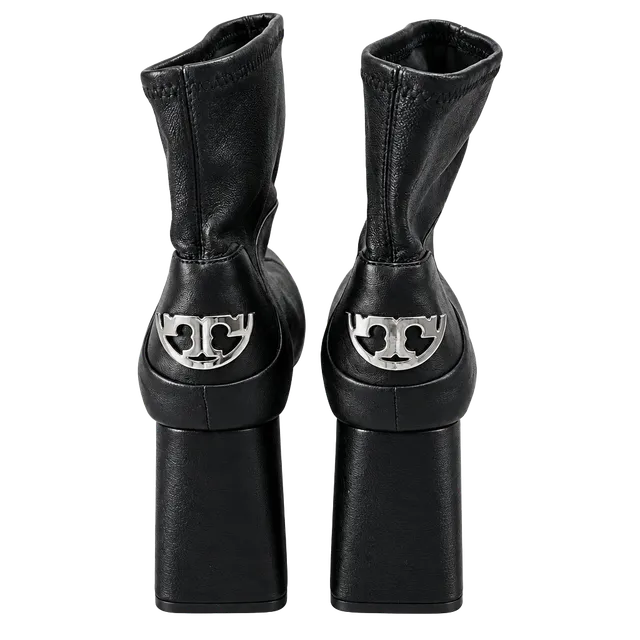 Tory Burch Boots Size 7M Black Leather Ankle Heel