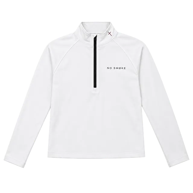No Smoke EXOSKLTN Performance Half Zip White