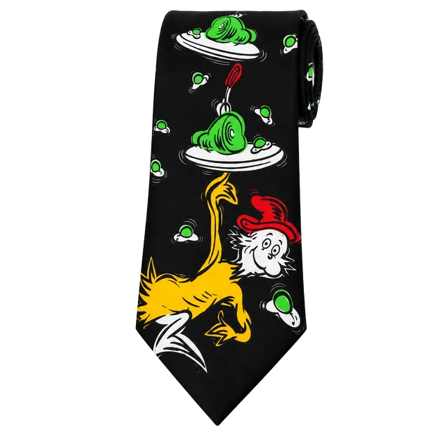Dr. Seuss Green Eggs And Ham  Silk  Necktie 90s Nostalgia Office  