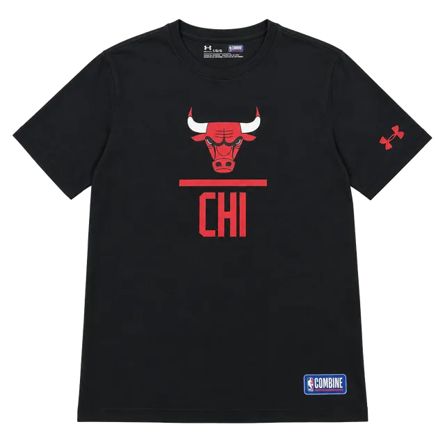Under Armour NBA Combine Chicago Bulls T-Shirt Size Large Black